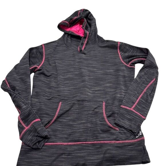 BCG Womens M Black Hooded Pullover Sweater w/ Front Pocket Casual - Picture 1 of 2